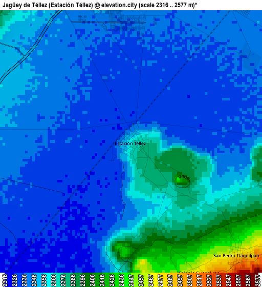 Jagüey de Téllez (Estación Téllez) elevation map