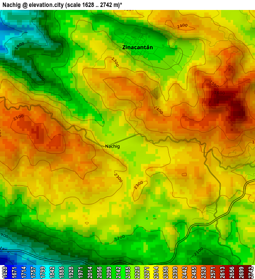 Nachig elevation map