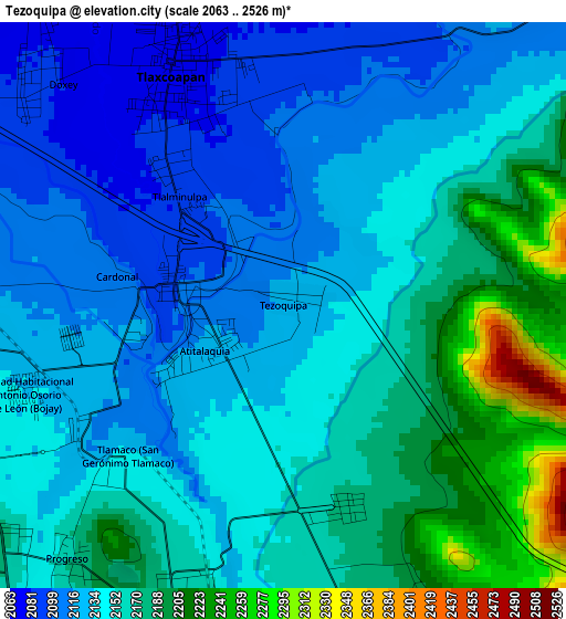 Tezoquipa elevation map