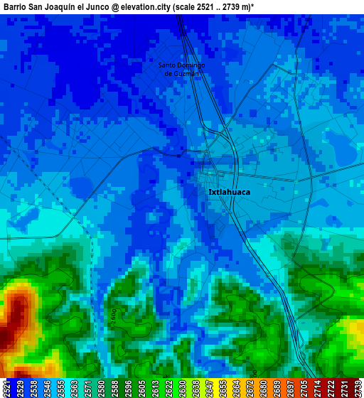 Barrio San Joaquín el Junco elevation map