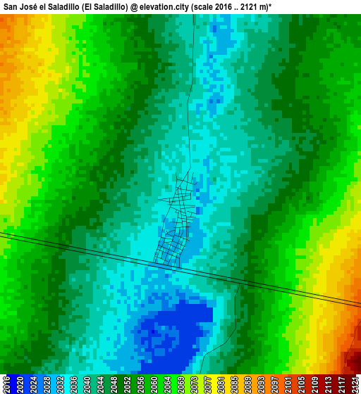 San José el Saladillo (El Saladillo) elevation map