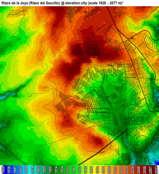 Rizos de la Joya (Rizos del Saucillo) elevation map