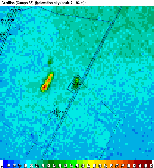 Cerrillos (Campo 35) elevation map