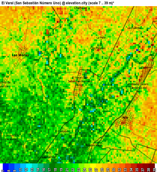 El Varal (San Sebastián Número Uno) elevation map