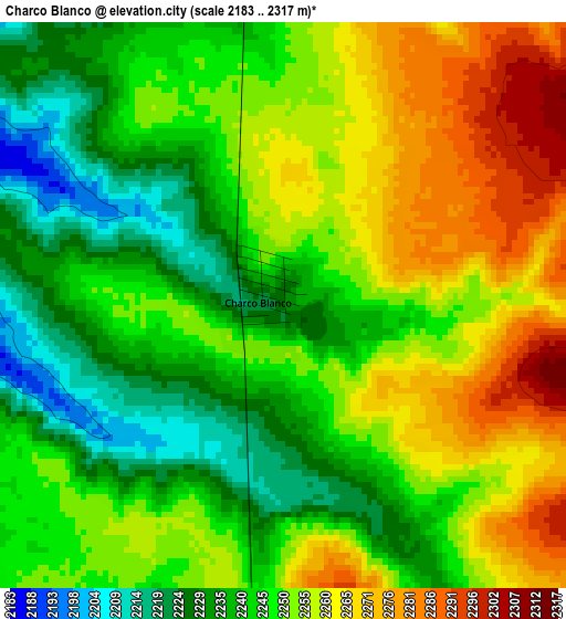 Charco Blanco elevation map