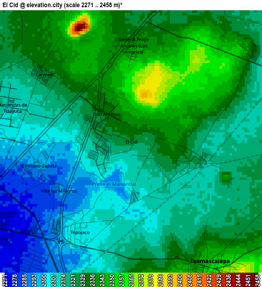 El Cid elevation map