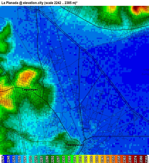 La Planada elevation map