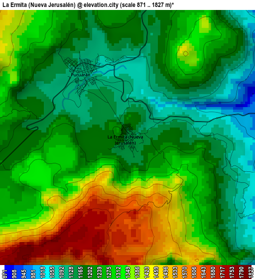 La Ermita (Nueva Jerusalén) elevation map