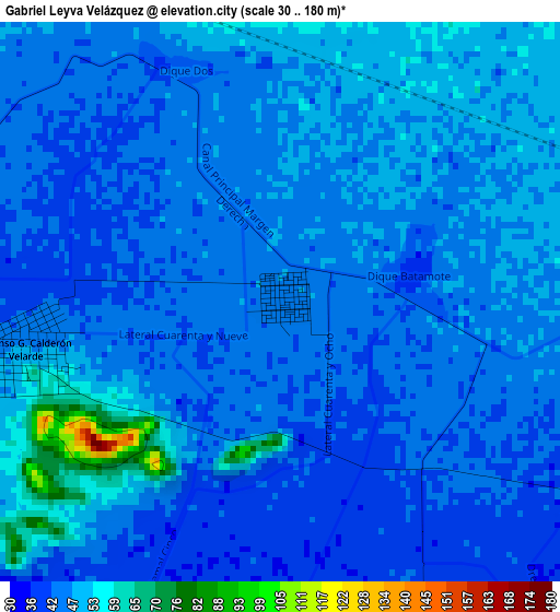 Gabriel Leyva Velázquez elevation map