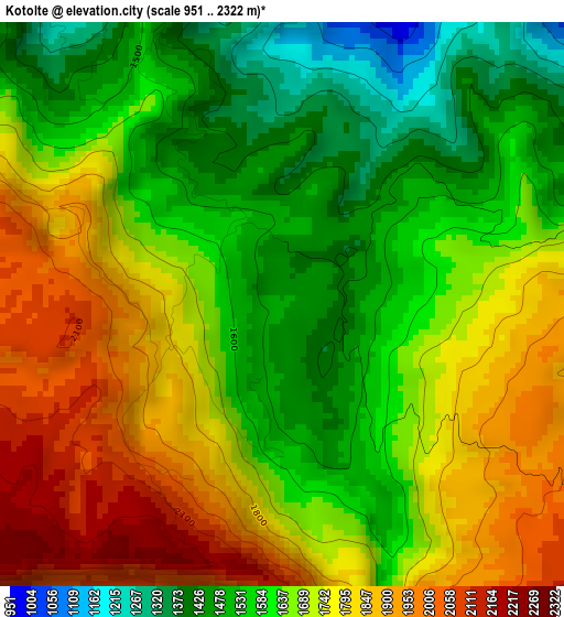 Kotolte elevation map