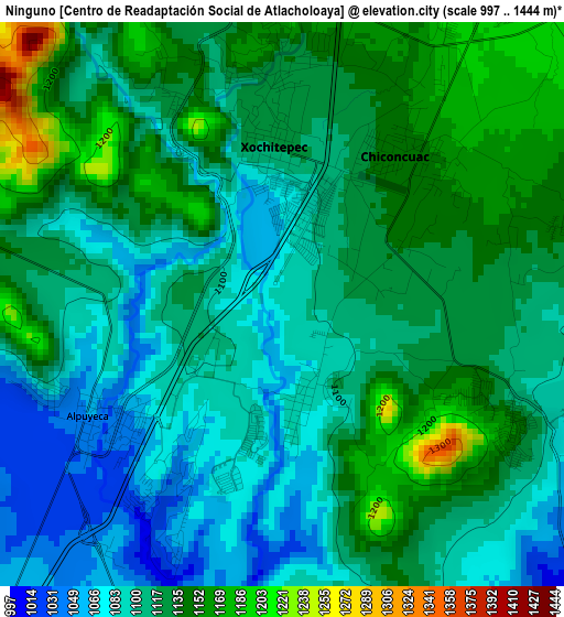 Ninguno [Centro de Readaptación Social de Atlacholoaya] elevation map