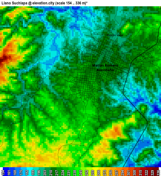 Llano Suchiapa elevation map