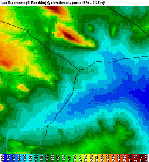 Las Esperanzas (El Ranchito) elevation map