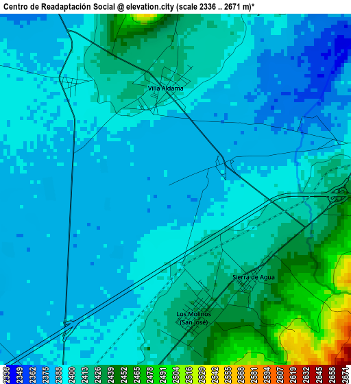 Centro de Readaptación Social elevation map