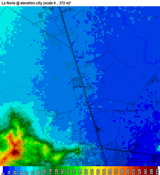 La Noria elevation map