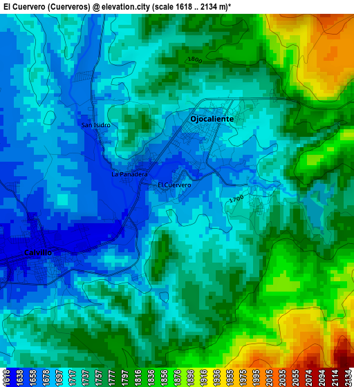 El Cuervero (Cuerveros) elevation map