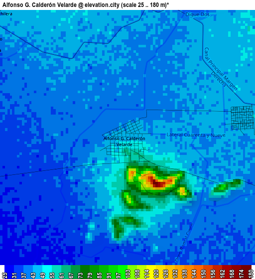 Alfonso G. Calderón Velarde elevation map