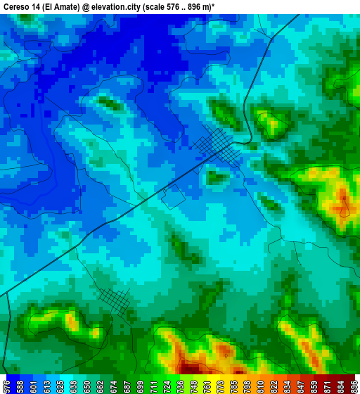 Cereso 14 (El Amate) elevation map