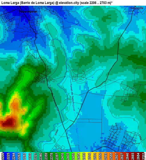 Loma Larga (Barrio de Loma Larga) elevation map