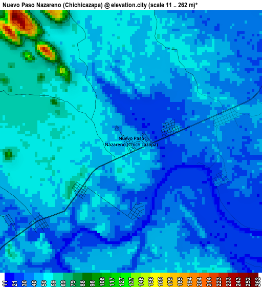 Nuevo Paso Nazareno (Chichicazapa) elevation map