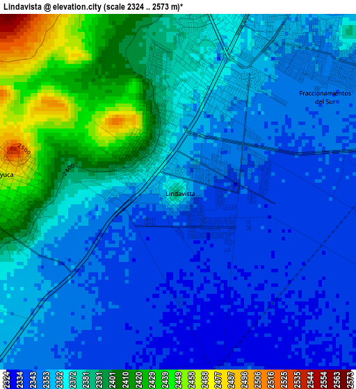 Lindavista elevation map