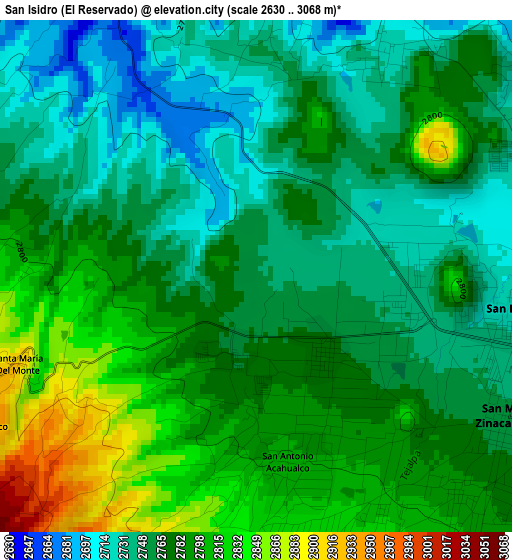 San Isidro (El Reservado) elevation map