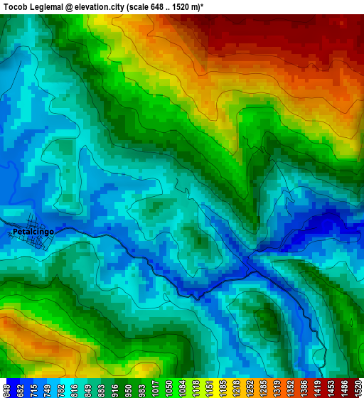 Tocob Leglemal elevation map