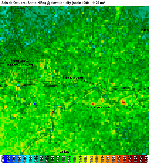 Seis de Octubre (Santo Niño) elevation map