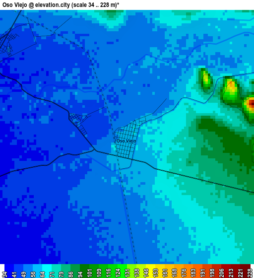 Oso Viejo elevation map