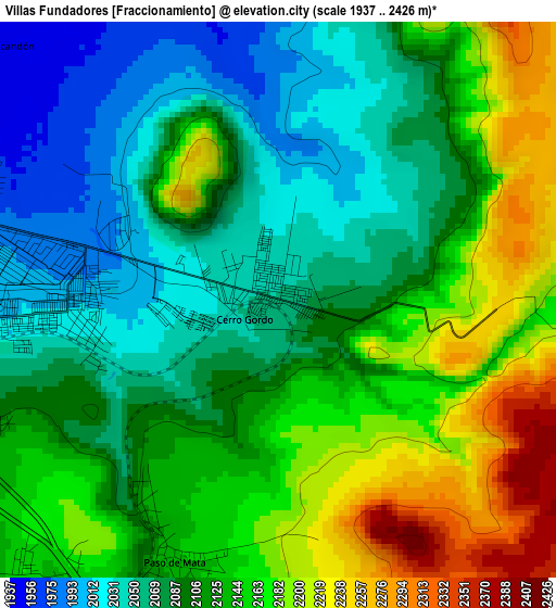 Villas Fundadores [Fraccionamiento] elevation map