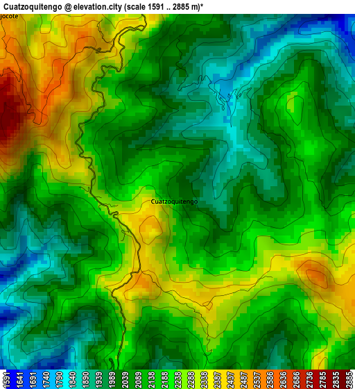 Cuatzoquitengo elevation map