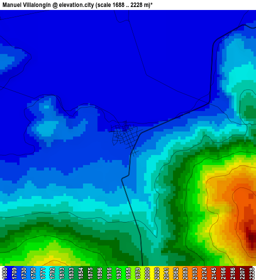 Manuel Villalongín elevation map