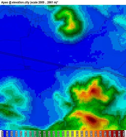 Apeo elevation map