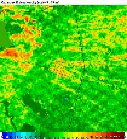 Caparroso elevation map