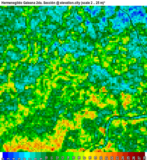 Hermenegildo Galeana 2da. Sección elevation map