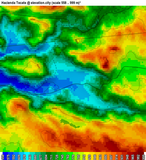 Hacienda Tecate elevation map
