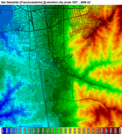 San Sebastián [Fraccionamiento] elevation map