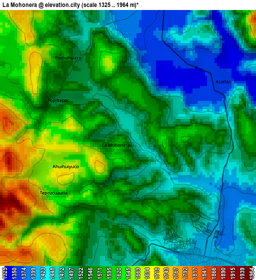 La Mohonera elevation map