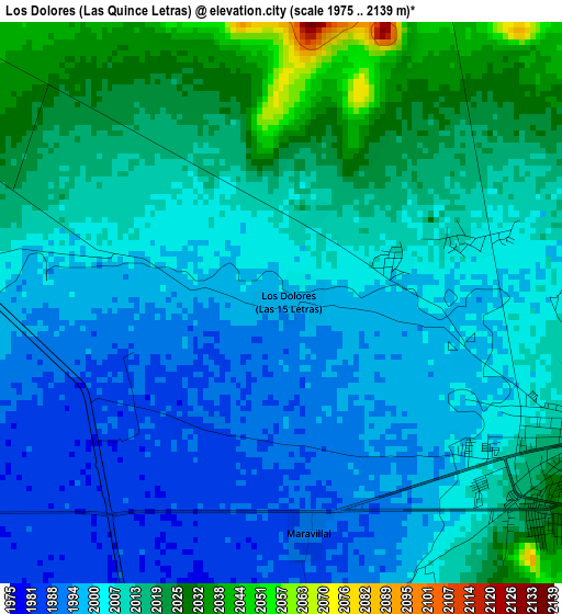 Los Dolores (Las Quince Letras) elevation map