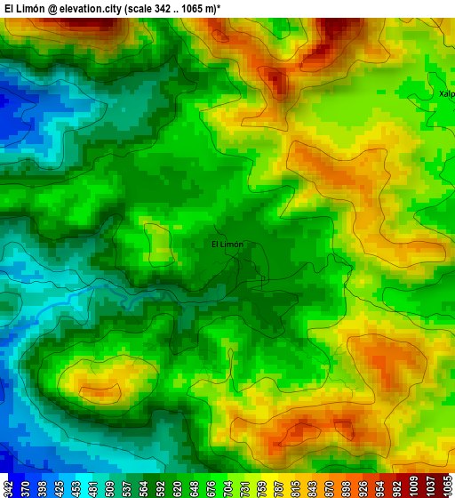 El Limón elevation map