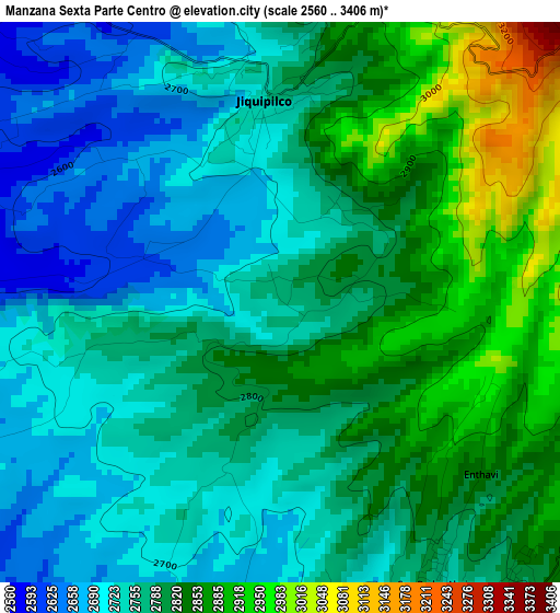 Manzana Sexta Parte Centro elevation map