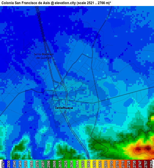 Colonia San Francisco de Asís elevation map