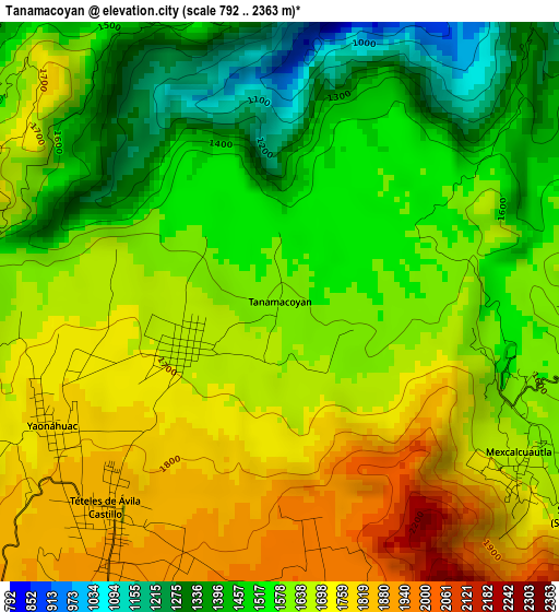 Tanamacoyan elevation map