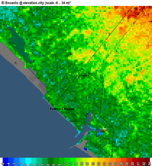 El Encanto elevation map