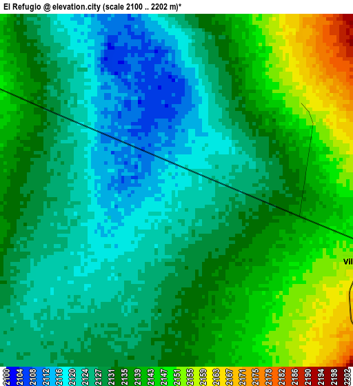 El Refugio elevation map