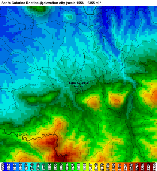 Santa Catarina Roatina elevation map
