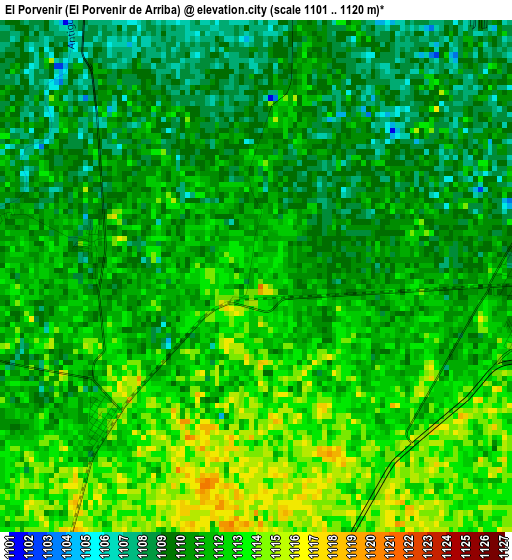 El Porvenir (El Porvenir de Arriba) elevation map