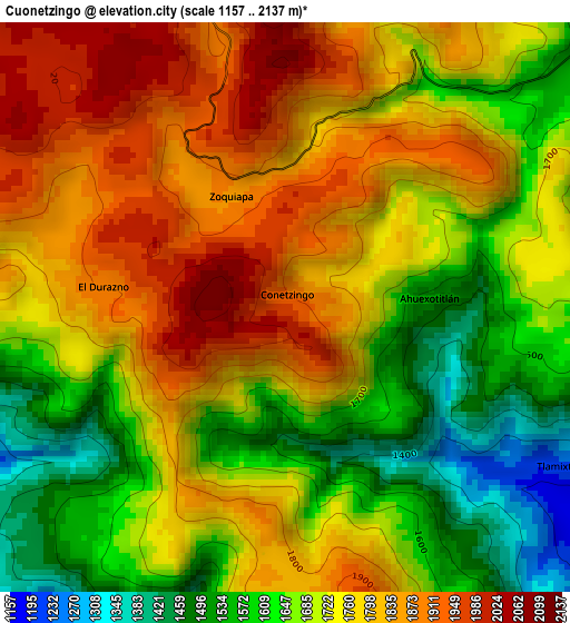 Cuonetzingo elevation map