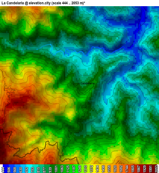 La Candelaria elevation map