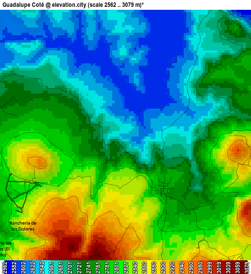 Guadalupe Coté elevation map